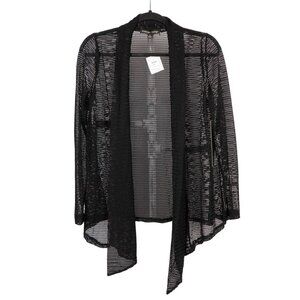 Always Indigo Black Waterfall Cardigan L Womens NEW Y2K Open Knit Whimsigoth